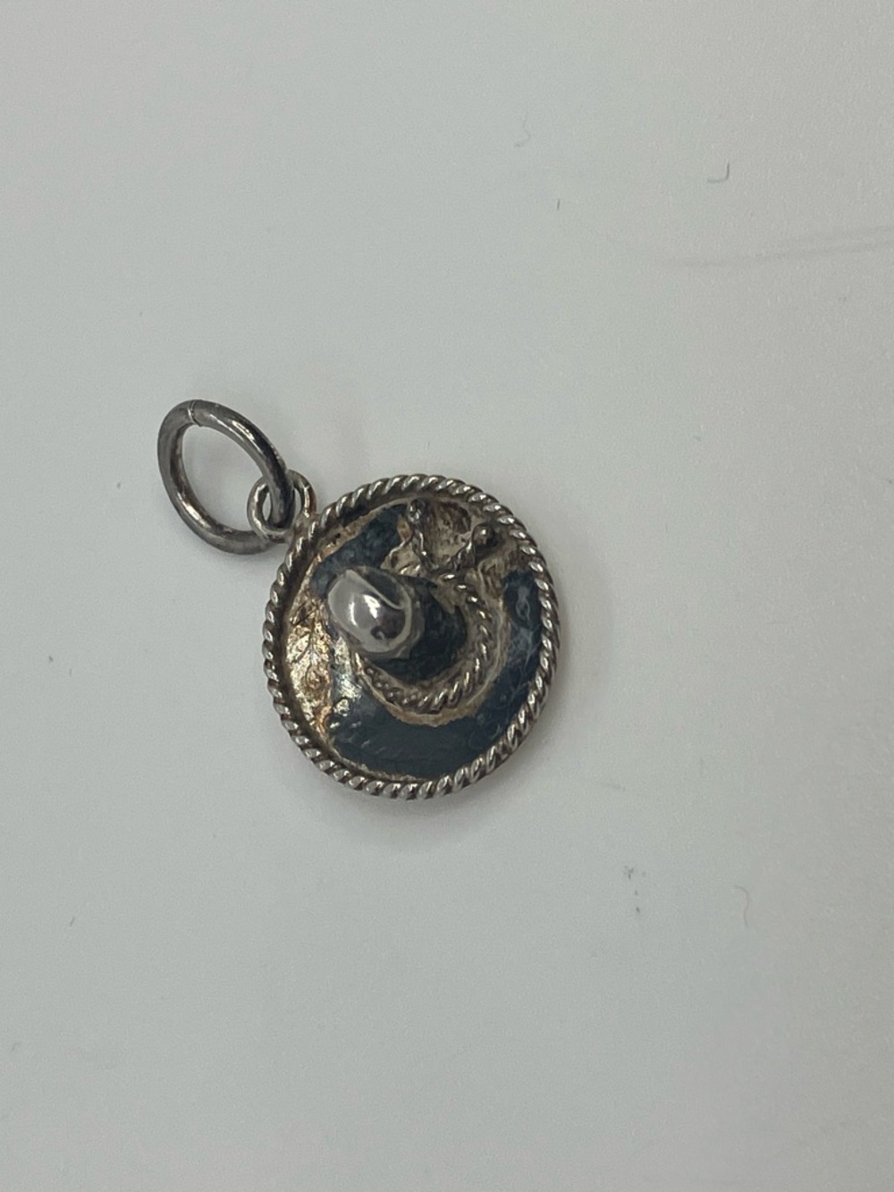 Vtg 925 Sterling Silver Small Mexican Sombrero Hat Charm